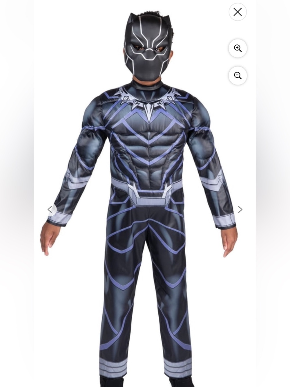 Marvel Black and Purple Superhero Muscle Jumpsuit Costume